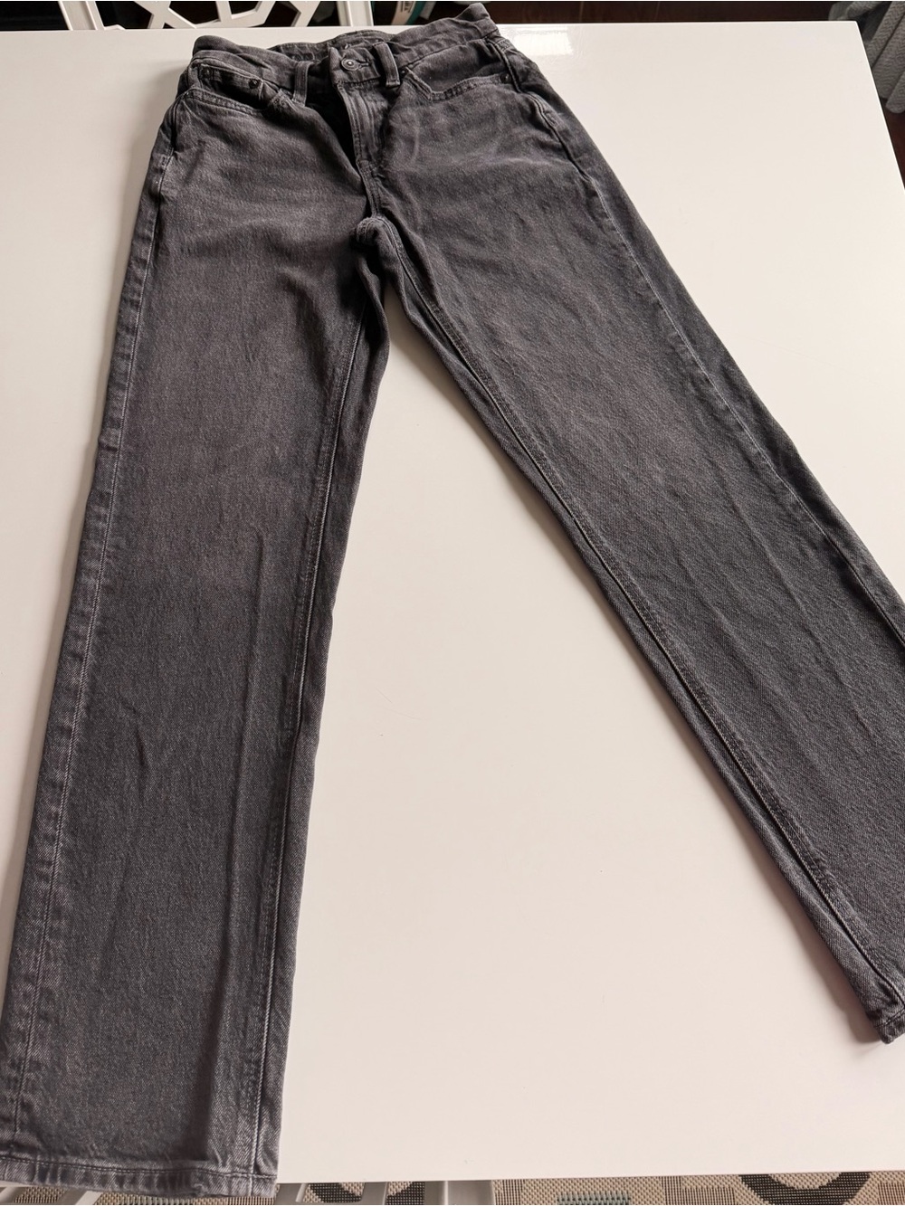 American Eagle Outfitters women’s black/charcoal grey stovepipe jeans